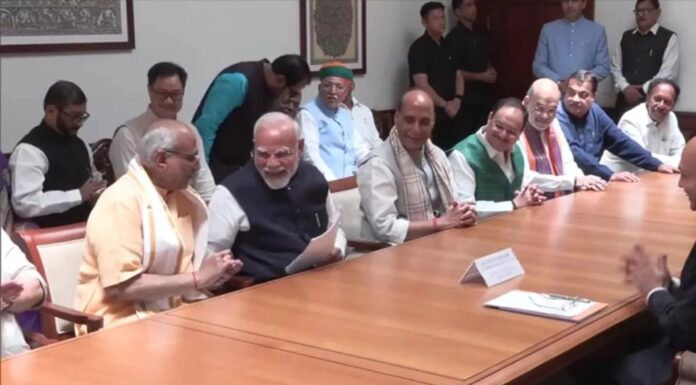 NDA Candidate C.P. Radhakrishnan Files Nomination for Vice President Post, PM Modi and Senior Leaders Present
