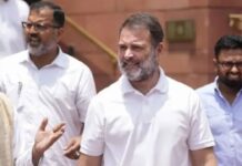 Rahul Gandhi’s Rare Handshake With BJP Leader In Parliament Sparks Buzz, Seen As Political Surprise Rahul Gandhi’s Rare Handshake With BJP Leader In Parliament Sparks Buzz, Seen As Political Surprise