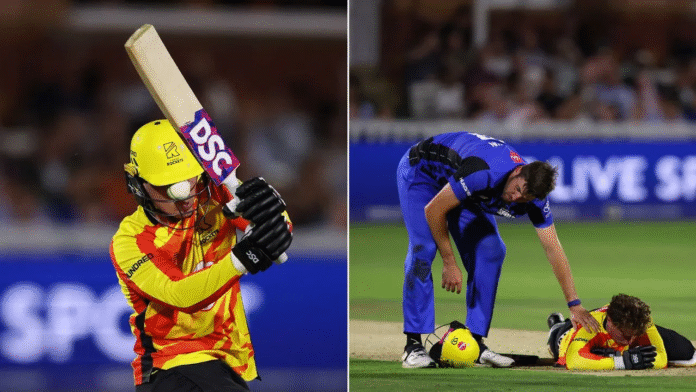 Cricket Scare: Ball Hits Helmet, Batter Injured, Forced to Leave Field