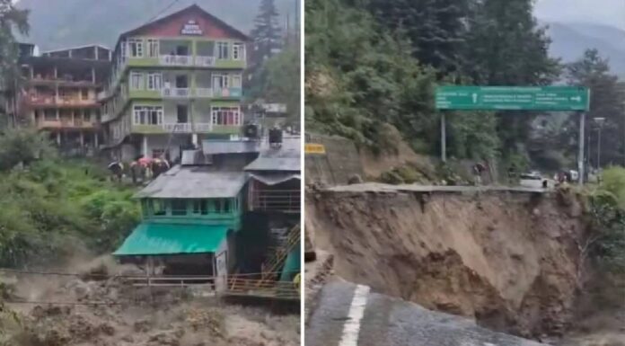 Manali Under Siege: Torrential Rains and Sudden Cloudburst Spark Chaos in Himachal’s Tourist Haven Manali Under Siege: Torrential Rains and Sudden Cloudburst Spark Chaos in Himachal’s Tourist Haven