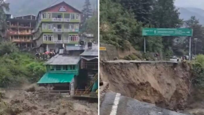Manali Under Siege: Torrential Rains and Sudden Cloudburst Spark Chaos in Himachal’s Tourist Haven