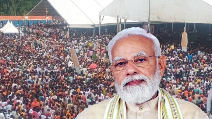 modi A huge crowd gathered in PM Modi's public meeting in Gaya; he gave the gift of development worth 13 thousand crores to the people of Bihar