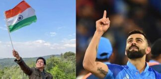 Behind our laughter… Sachin Tendulkar and Virat Kohli saluted the soldiers like this Behind our laughter… Sachin Tendulkar and Virat Kohli saluted the soldiers like this