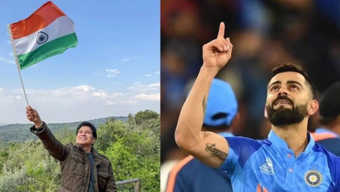 Behind our laughter… Sachin Tendulkar and Virat Kohli saluted the soldiers like this