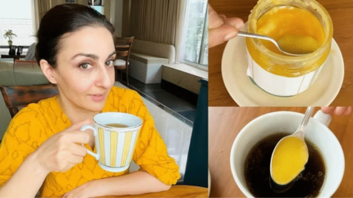 Soha Ali Khan tries ghee coffee for the first time, says 'It is not for everyone'