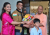 CM Yogi Adityanath meets Group Captain Shubhanshu Shukla on arrival in Lucknow CM Yogi Adityanath meets Group Captain Shubhanshu Shukla on arrival in Lucknow