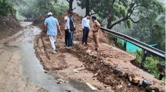 Cloudburst Damages Doon–Mussoorie Ropeway Project; Shuttering and Pipes Washed Away Massive Debris Hits Doon–Mussoorie Ropeway Construction After Cloudburst