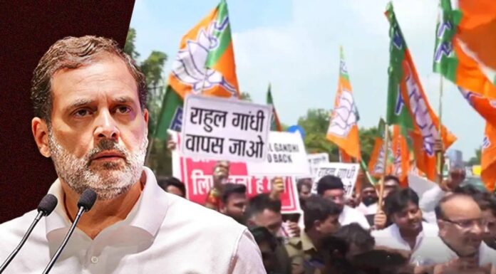 BJP Workers Stop Rahul Gandhi’s Convoy in Raebareli, Demand Apology Over Remarks on PM’s Mother BJP Workers Stop Rahul Gandhi’s Convoy in Raebareli, Demand Apology Over Remarks on PM’s Mother
