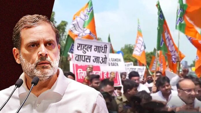 BJP Workers Stop Rahul Gandhi’s Convoy in Raebareli, Demand Apology Over Remarks on PM’s Mother