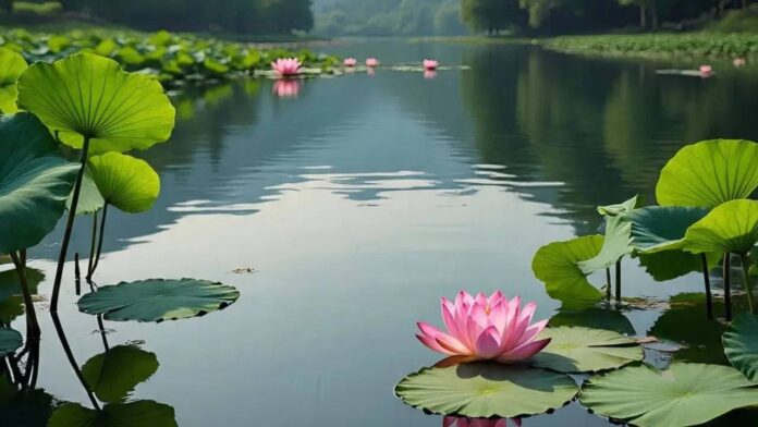 A student drowned in a pond after jumping in pursuit of a lotus flower