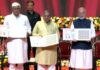 RSS 100 years: PM Modi releases postage stamp, coin in Delhi RSS 100 years: PM Modi releases postage stamp, coin in Delhi