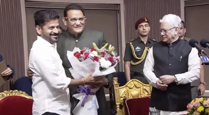 Former Indian Cricketer Mohammad Azharuddin Takes Oath as Telangana Minister Former Indian Cricketer Mohammad Azharuddin Takes Oath as Telangana Minister