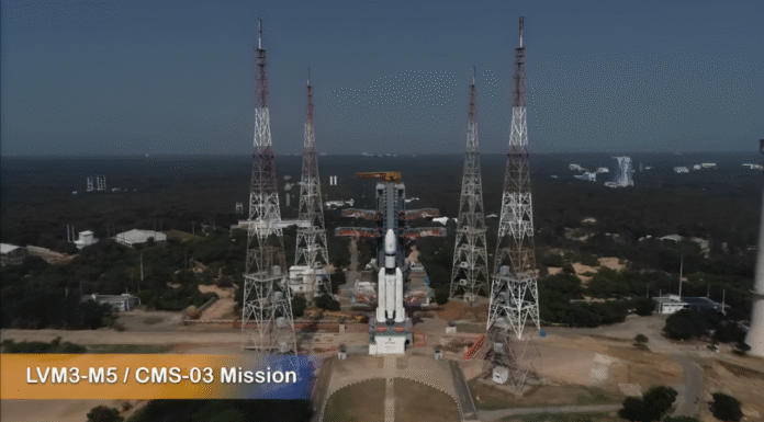 ISRO to Launch Heaviest Satellite CMS-03 Today from Andhra Pradesh’s Sriharikota India’s Heaviest Satellite CMS-03 to Lift Off Today — ISRO Prepares for Major Space Milestone