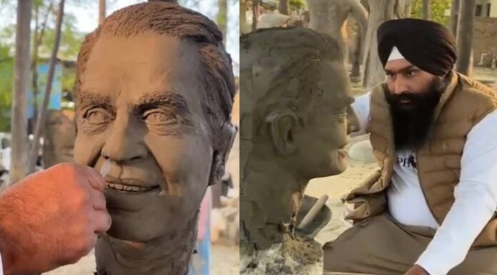 Punjab Artist Builds Dharmendra Statue Worth One Lakh To Honour His Bollywood Legacy Punjab Artist Builds Dharmendra Statue Worth One Lakh To Honour His Bollywood Legacy