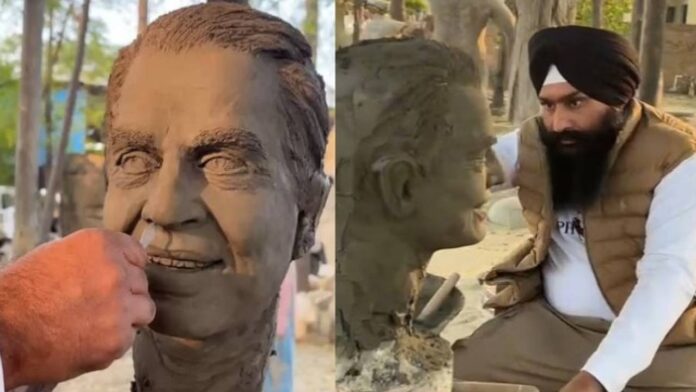 Punjab Artist Builds Dharmendra Statue Worth One Lakh To Honour His Bollywood Legacy