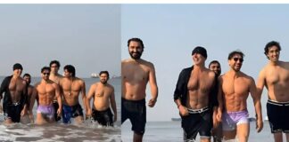 Akshay And Tiger Defy Winter Chill, Walk Fearlessly Into Juhu Sea Waters Akshay And Tiger Defy Winter Chill, Walk Fearlessly Into Juhu Sea Waters