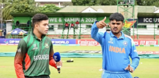 Under-19 World Cup 2026: India Defeat Bangladesh By 18 Runs The Indian team faced Bangladesh on Saturday in their second match at the ICC Men's Under-19 World Cup 2026.