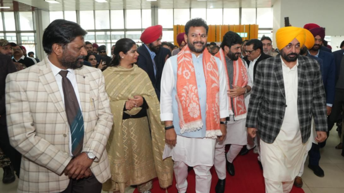 Punjab Punjab Chief Minister Bhagwant Singh Mann on Sunday attended the inauguration of the terminal building at Halwara International Airport in Ludhiana.