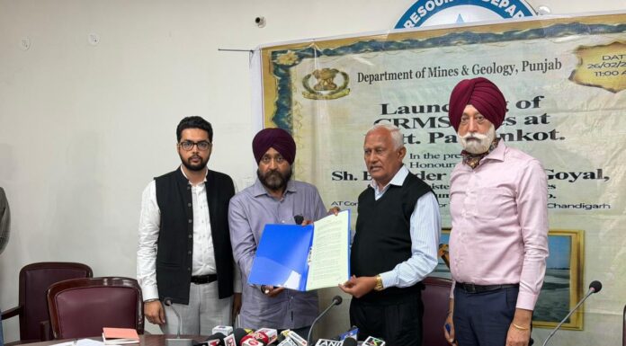 Mann Govt Committed To Affordable Sand And Zero Tolerance Against Illegal Mining: Barinder Kumar Goyal Mann Govt Committed To Affordable Sand And Zero Tolerance Against Illegal Mining: Barinder Kumar Goyal