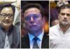 ‘Do Not Disparage India’: Rijiju Slams Rahul Gandhi, Cites Elon Musk on GDP Growth