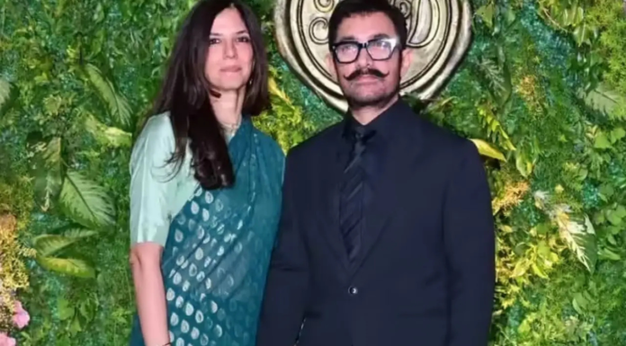 Aamir Khan’s Gf Gauri Spratt’s Saree Look Steals Spotlight At Pre-Wedding Reception The couple arrived hand-in-hand for the wedding reception, where Gauri's desi and simple look in saree stole everyone's heart.