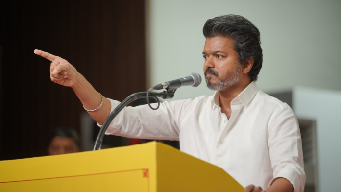 Thalapathy Vijay and Trisha Krishnan on Thursday attended the wedding reception of AGS producer Kalpathi Suresh's son in Chennai.