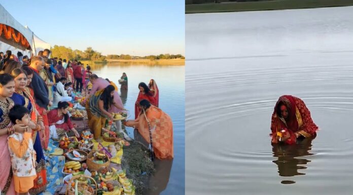 Viral Video Of Indians Celebrating Chhath Puja In Texas Sparks ‘Littering’ Debate Viral Video Of Indians Celebrating Chhath Puja In Texas Sparks 'Littering' Debate