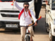 Thalapathy Vijay Panics At Rally, Abandons Cycle As Fan’s Flower Toss Sparks Scare In the video, that is widely circulating in internet, Thalapathy Vijay can be seen cycling in Kanniyakumari as part of his campaign.