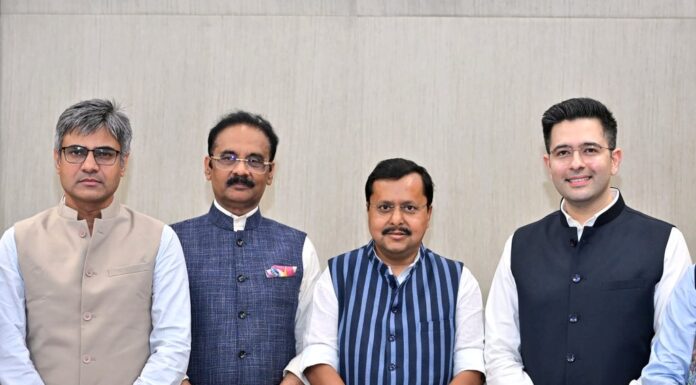 After AAP MPs merge with BJP, NDA nears majority in Rajya Sabha After AAP MPs merge with BJP, NDA nears majority in Rajya Sabha