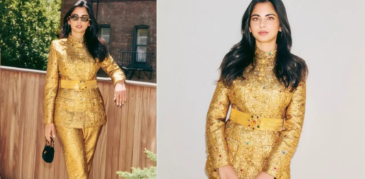 Isha Ambani Revives 1996 Chanel Couture With A Modern Maharani Twist Isha Ambani, who is known for her classy looks, has showcased her golden girl look with this outfit.