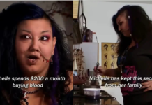 ‘Real-Life Vampire’? US Woman Claims She Drinks A Litre Of Blood Every Day During a show, the 30-year-old woman, Michelle, expressed that she is addicted to blood and does not feel good without having it.