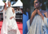 Pakistani Star Sanam Saeed Turns Heads At Cannes 2026 In Stunning Peacock-Inspired Outfit The outfit was designed with a high-neck halter style detail and a deep neck at the back.