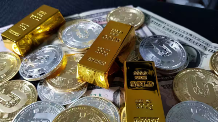 gold 24-carat gold became cheaper by about Rs 10 to Rs 157,900 per 10 grams, while the price of silver saw a decline of Rs 100 and traded around Rs 289,900 per kg.