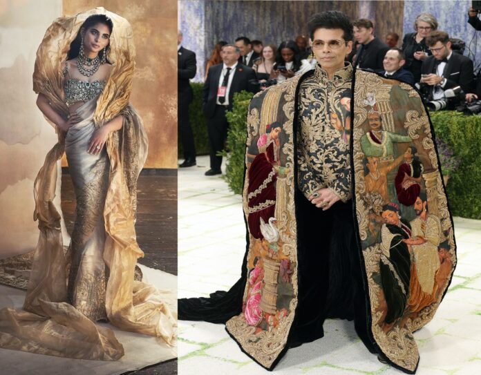 Isha Ambani Steals Spotlight at Met Gala 2026 With Sculpted Saree, Mango Twist; Karan Johar Bring Drama to Red Carpet