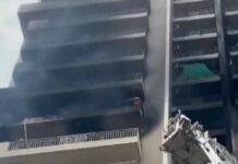 A massive fire broke out in a residential building in Noida’s Sector 75; Rescue Operation Underway A massive fire broke out in a residential building in Noida's Sector 75; Rescue Operation Underway