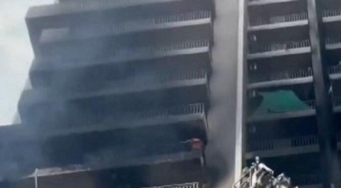 A massive fire broke out in a residential building in Noida’s Sector 75; Rescue Operation Underway A massive fire broke out in a residential building in Noida's Sector 75; Rescue Operation Underway