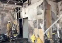 Fire Breaks out At Greater Noida’s Golden Eye Mall, Sparks Panic Fire Breaks out At Greater Noida's Golden Eye Mall, Sparks Panic