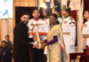 President Droupadi Murmu Confers Padma Shri Award Upon Rohit Sharma President Droupadi Murmu conferred the Padma Shri award upon Rohit Sharma—the legendary Indian batsman and World Cup-winning captain—on June 23.