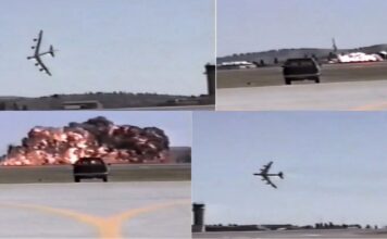 Deadly California Air Disaster: B-52 bomber On Fire, As Plane Goes Down In Flames Shortly After Takeoff Deadly California Air Disaster: B-52 bomber On Fire, As Plane Goes Down In Flames Shortly After Takeoff
