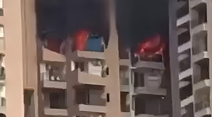 Massive Fire Erupts At Noida’s Aranya Society In Sector 119 After Suspected AC Explosion Massive Fire Erupts At Noida's Aranya Society In Sector 119 After Suspected AC Explosion