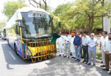 Punjab Govt Expands Delhi Airport Luxury Bus Fleet; Harpal Singh Cheema Flags Off 5 New Volvo Coaches
