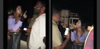 Meerut Shocker: Drunk Woman Creates Roadside Chaos, Slaps Man, Misbehaves With Police Meerut Shocker: Drunk Woman Creates Roadside Chaos, Slaps Man, Misbehaves With Police