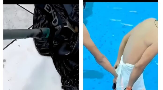 Shocking Pool Moment: Snake Crawls Into Young Man’s Underwear, Video Goes Viral Shocking Pool Moment: Snake Crawls Into Young Man’s Underwear, Video Goes Viral