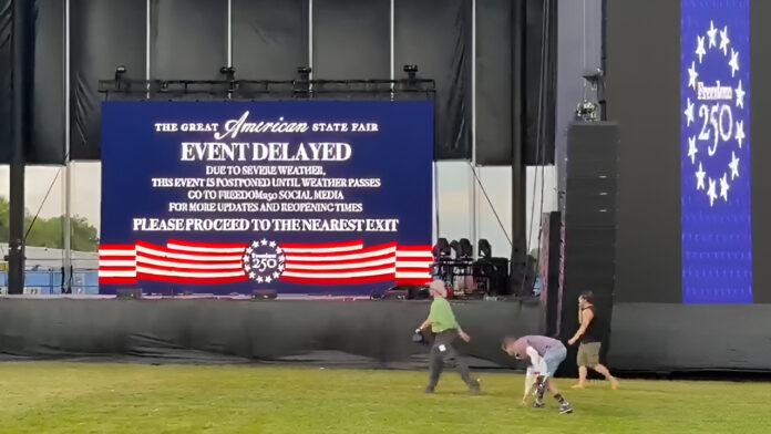 Trump's D.C. Rally Hit By Severe Weather As America Marks 250 Years Of Independence