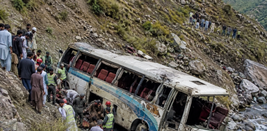 40 Killed After Overloaded Bus Plunges Into Ravine in Pakistan