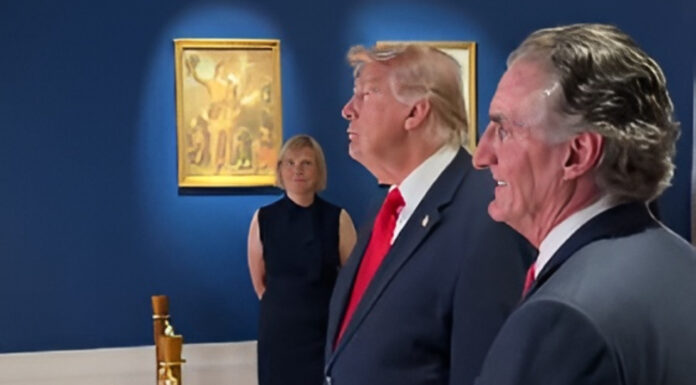 Trump Interacts With AI Theodore Roosevelt Avatar During Library Visit, Says ‘It’s An Honor’ Trump Interacts With AI Theodore Roosevelt Avatar During Library Visit, Says 'It's An Honor'