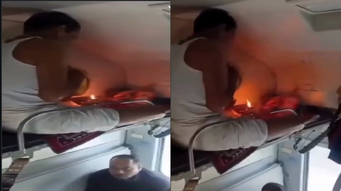 Viral Train Video: Passenger Uses Lit Diya And Incense In AC Coach, Sparks Concern