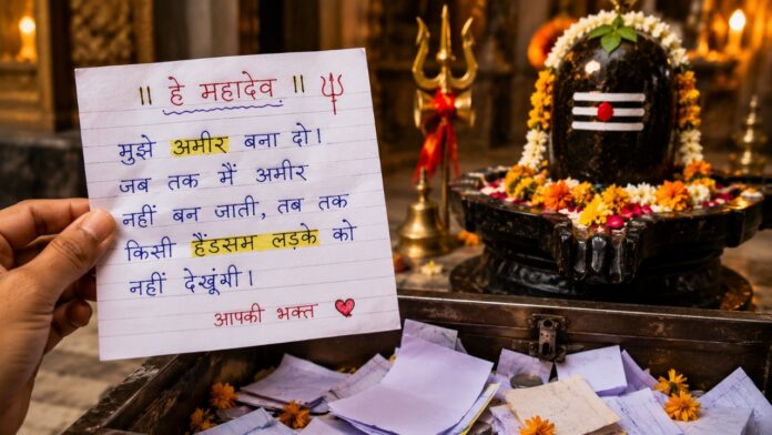 'Make Me Rich, Mahadev': Funny Temple Wish Note Goes Viral Online 'Make Me Rich, Mahadev': Funny Temple Wish Note Goes Viral Online