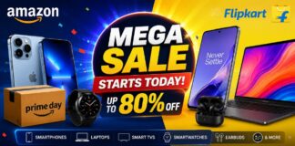 Amazon And Flipkart Launch Mega Sale Today; Grab Up To 80% Off Across Categories Amazon And Flipkart Launch Mega Sale Today; Grab Up To 80% Off Across Categories
