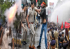Paper Leak Row: Police Stop Raj Bhavan March With Tear Gas And Baton Charge In Patna Paper Leak Row: Police Stop Raj Bhavan March With Tear Gas And Baton Charge In Patna